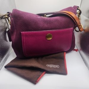 Coach Rare Chelsea 9391 Nubuck/Suede Purse & Leather Wristlet